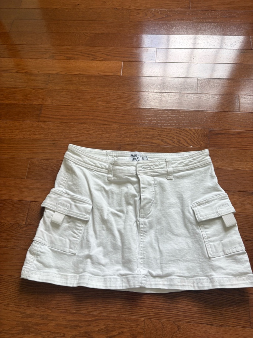 Princess Polly White Cargo Mini Skirt
